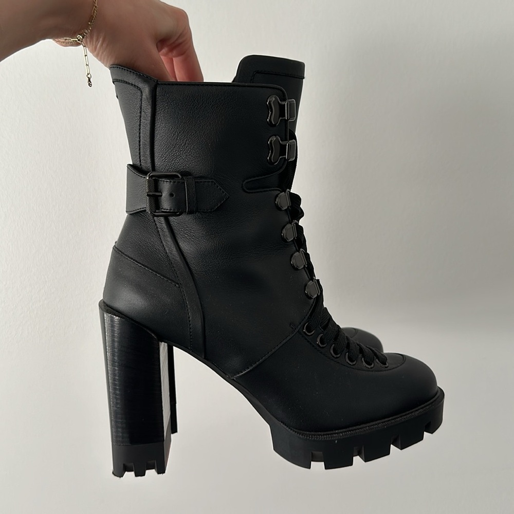 Christian Louboutin Calfskin Macademia Boots (38)